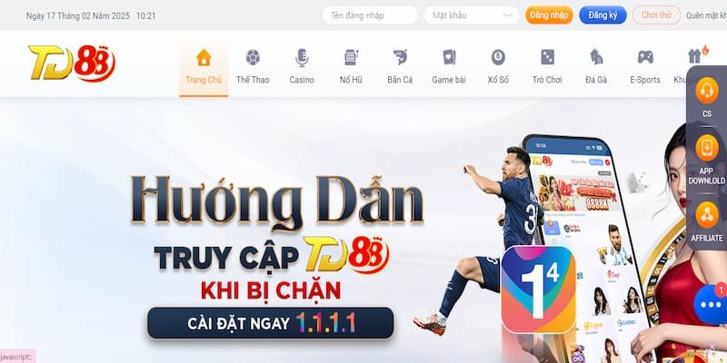 Liên hệ ngay với đơn vị nếu đường dẫn website bị chặn khi rút tiền TD88