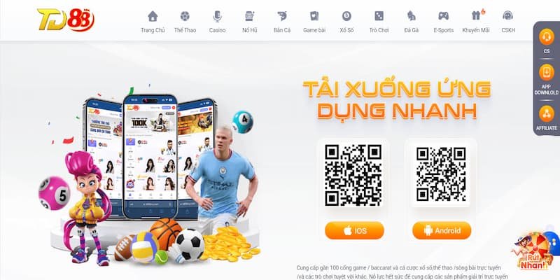 Chọn hệ điều hành tương thích với thiết bị của bạn khi tải app TD88